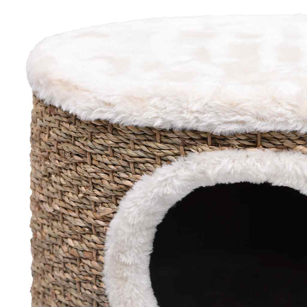 Cuccia per Gatti con Gambe in Legno 41 cm in Giunco | homemem39