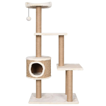 Albero per Gatti con Palo Tiragraffi 123 cm in Giunco | homemem39