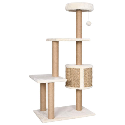 Albero per Gatti con Palo Tiragraffi 123 cm in Giunco | homemem39