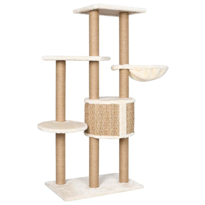 Albero per Gatti con Palo Tiragraffi 126 cm in Giunco | homemem39