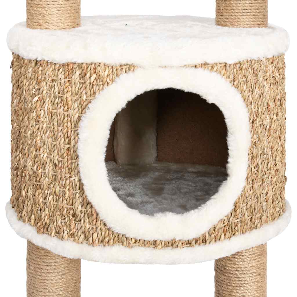 Albero per Gatti con Palo Tiragraffi 126 cm in Giunco | homemem39