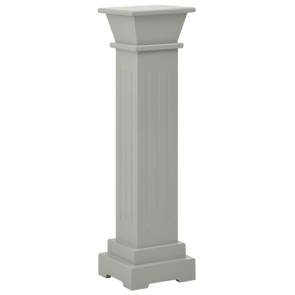 Piedistallo per Piante Quadrato Classico Grigio 17x17x66 cm MDF - homemem39