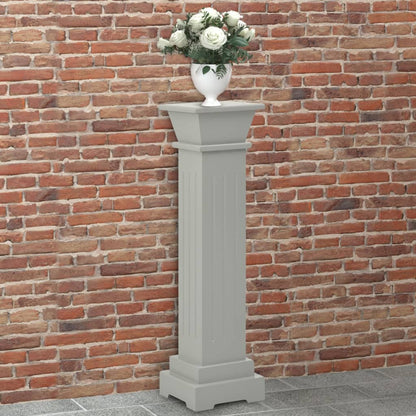 Piedistallo per Piante Quadrato Classico Grigio 17x17x66 cm MDF - homemem39