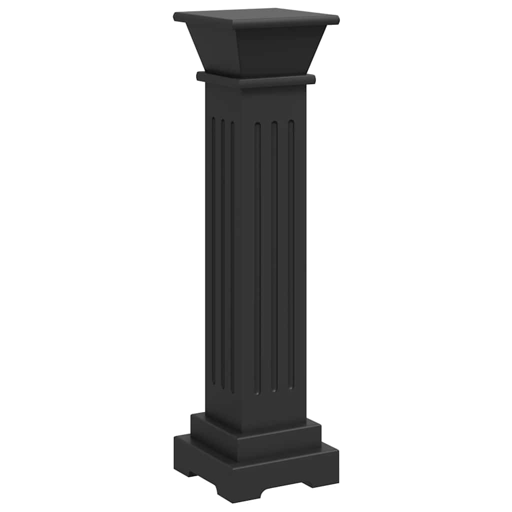 Piedistallo per Piante Quadrato Classico Nero 17x17x66 cm MDF - homemem39