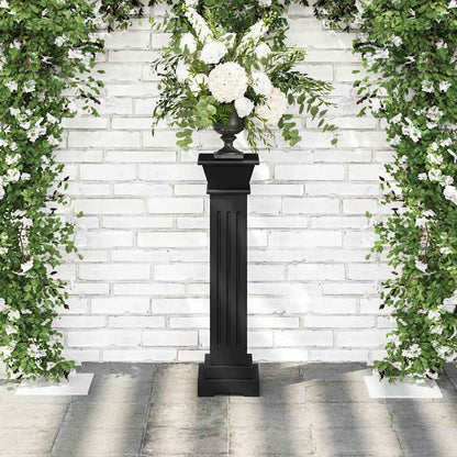 Piedistallo per Piante Quadrato Classico Nero 17x17x66 cm MDF | homemem39