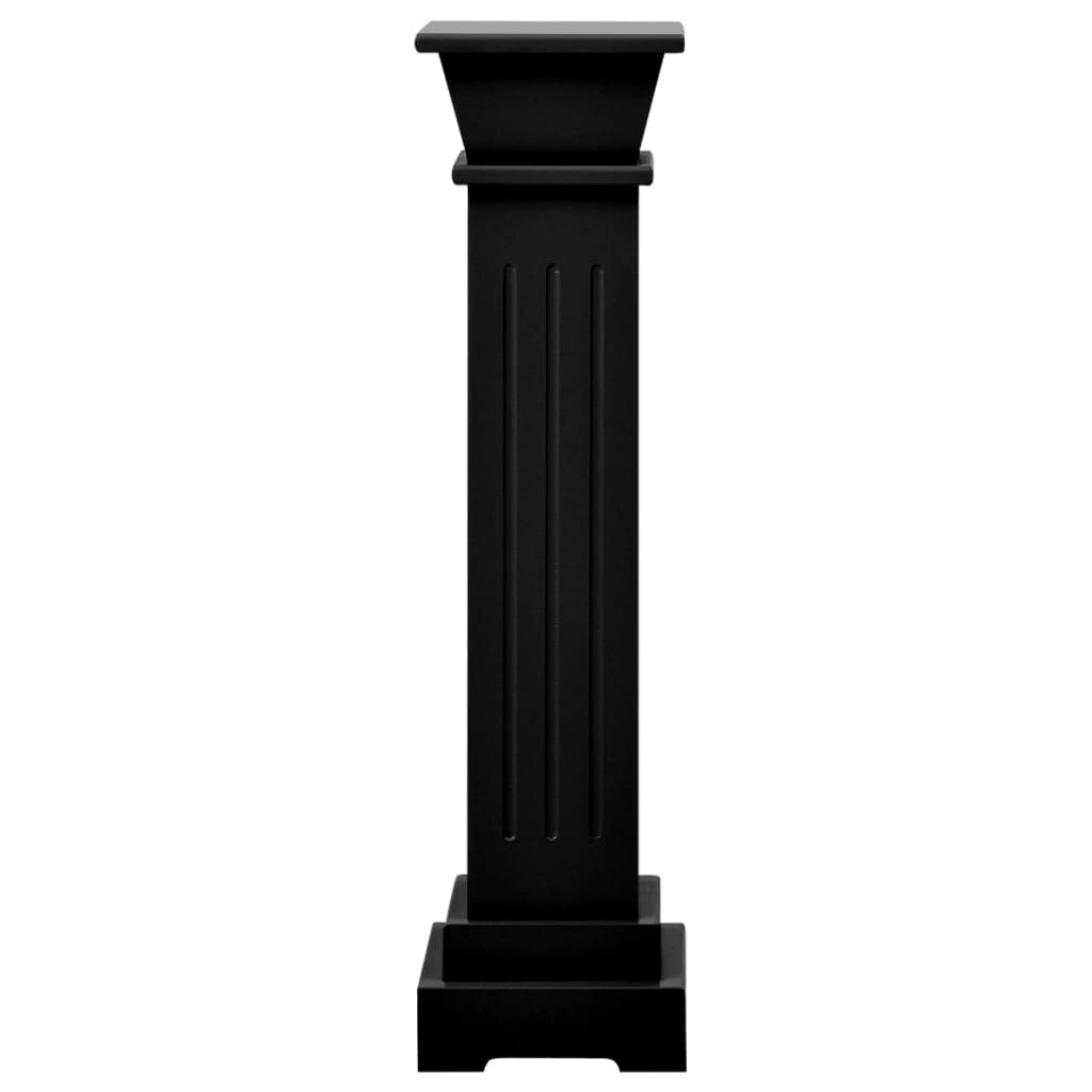 Piedistallo per Piante Quadrato Classico Nero 17x17x66 cm MDF - homemem39