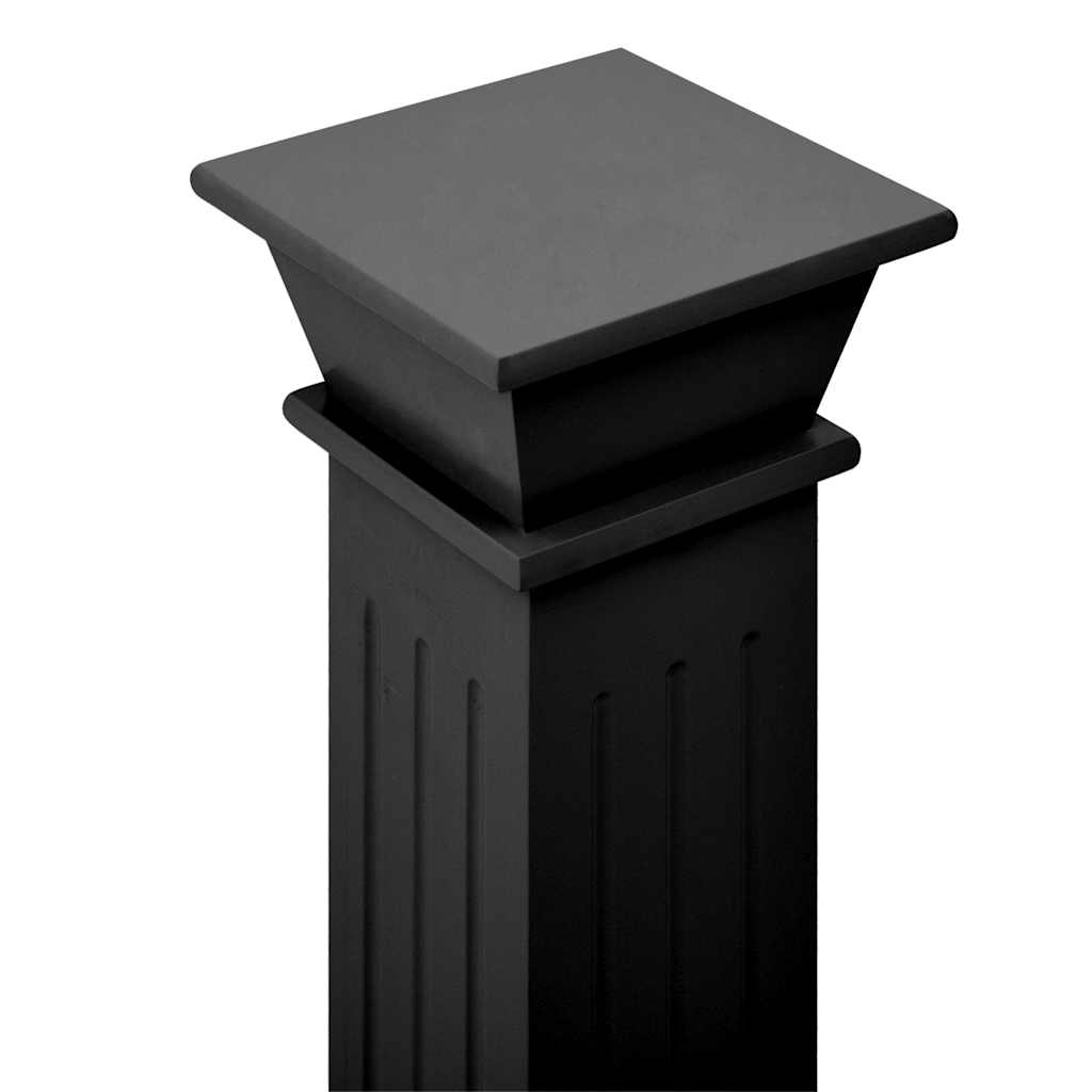 Piedistallo per Piante Quadrato Classico Nero 17x17x66 cm MDF | homemem39