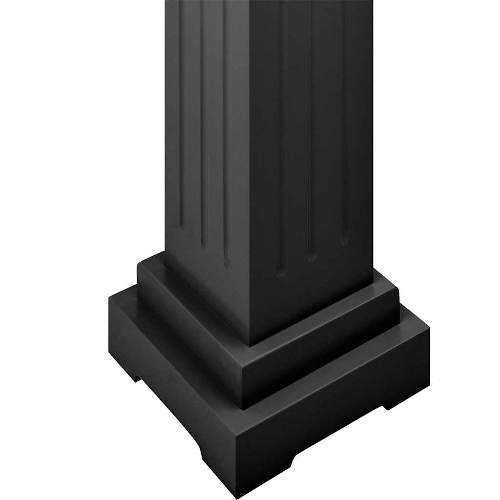 Piedistallo per Piante Quadrato Classico Nero 17x17x66 cm MDF | homemem39