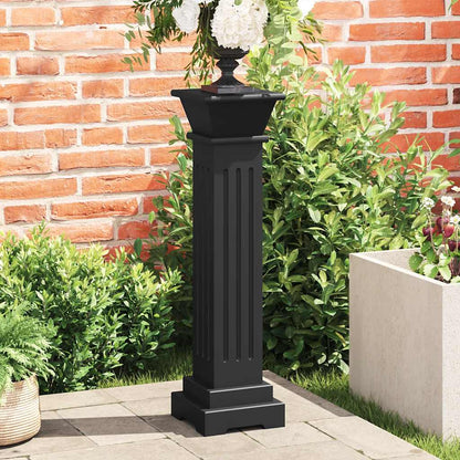 Piedistallo per Piante Quadrato Classico Nero 17x17x66 cm MDF | homemem39