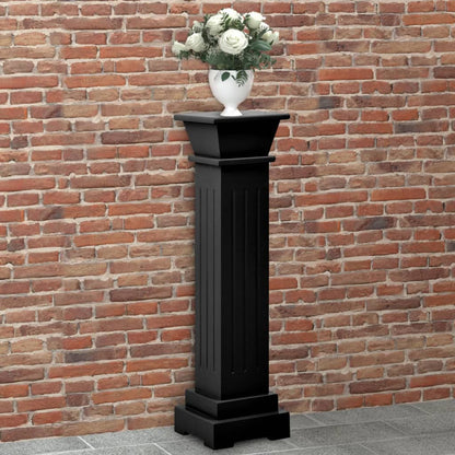 Piedistallo per Piante Quadrato Classico Nero 17x17x66 cm MDF - homemem39