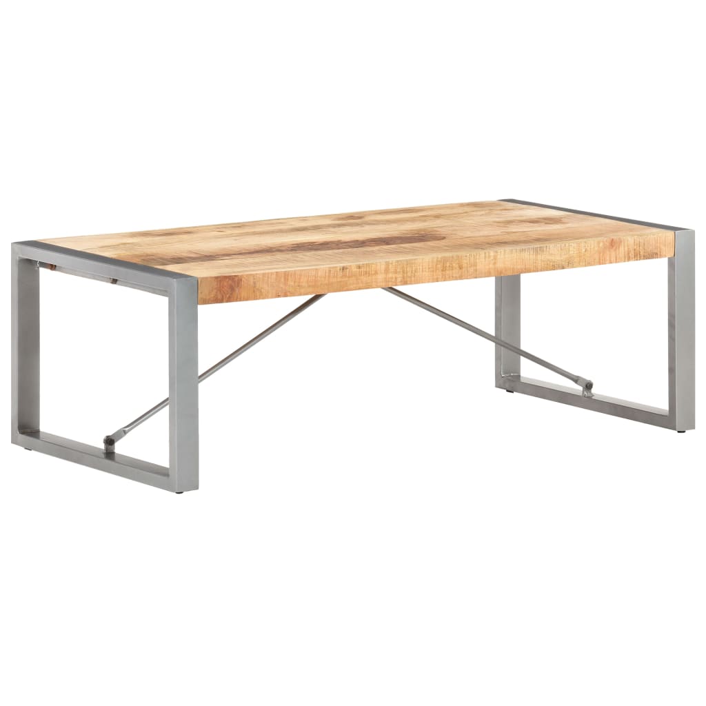 Tavolino da Salotto 120x60x40 cm in Legno di Mango Grezzo | homemem39