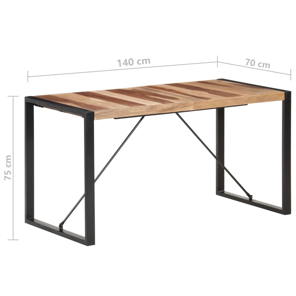 Tavolo da Pranzo 140x70x75 cm in Legno Massello | homemem39