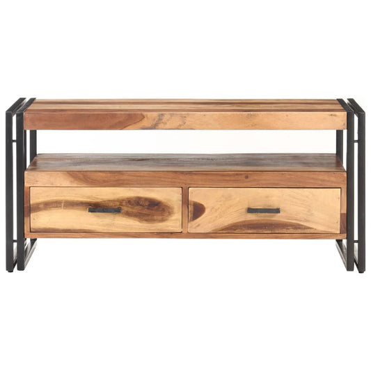 Tavolino da Salotto 100x55x45 cm in Legno Massello di Acacia | homemem39