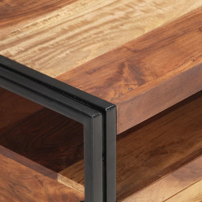 Tavolino da Salotto 100x55x45 cm in Legno Massello di Acacia | homemem39