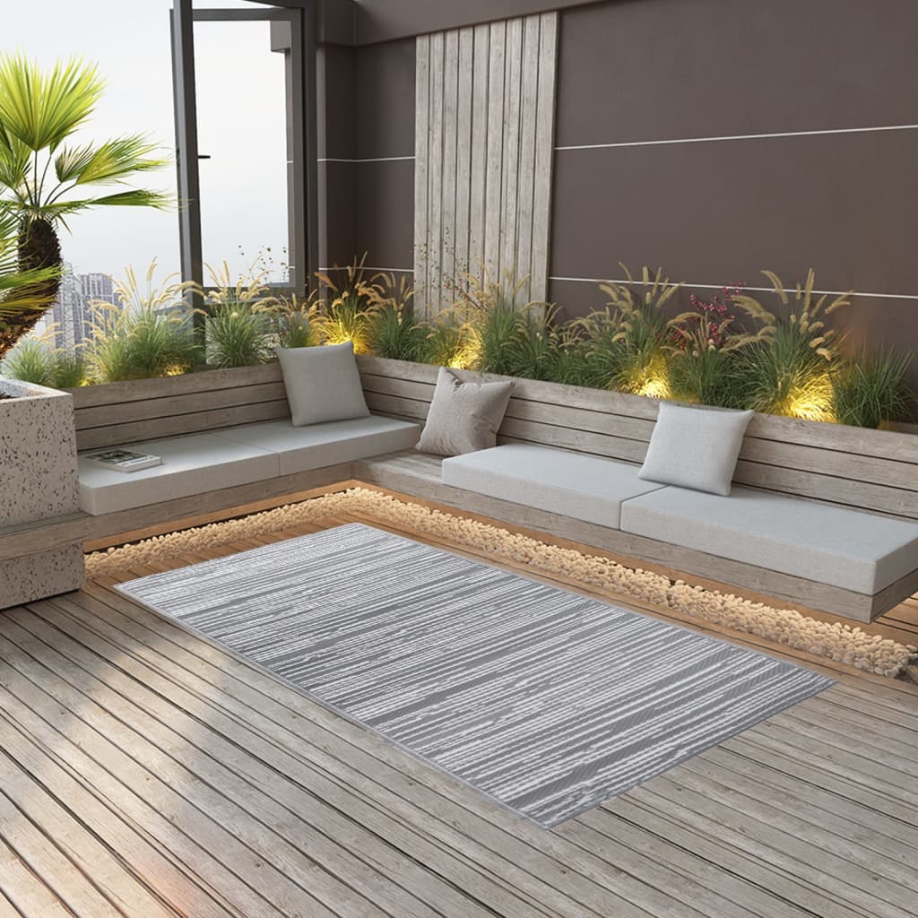Tappeto da Esterni ARAKIL Grigio 190x290 cm in PP | homemem39