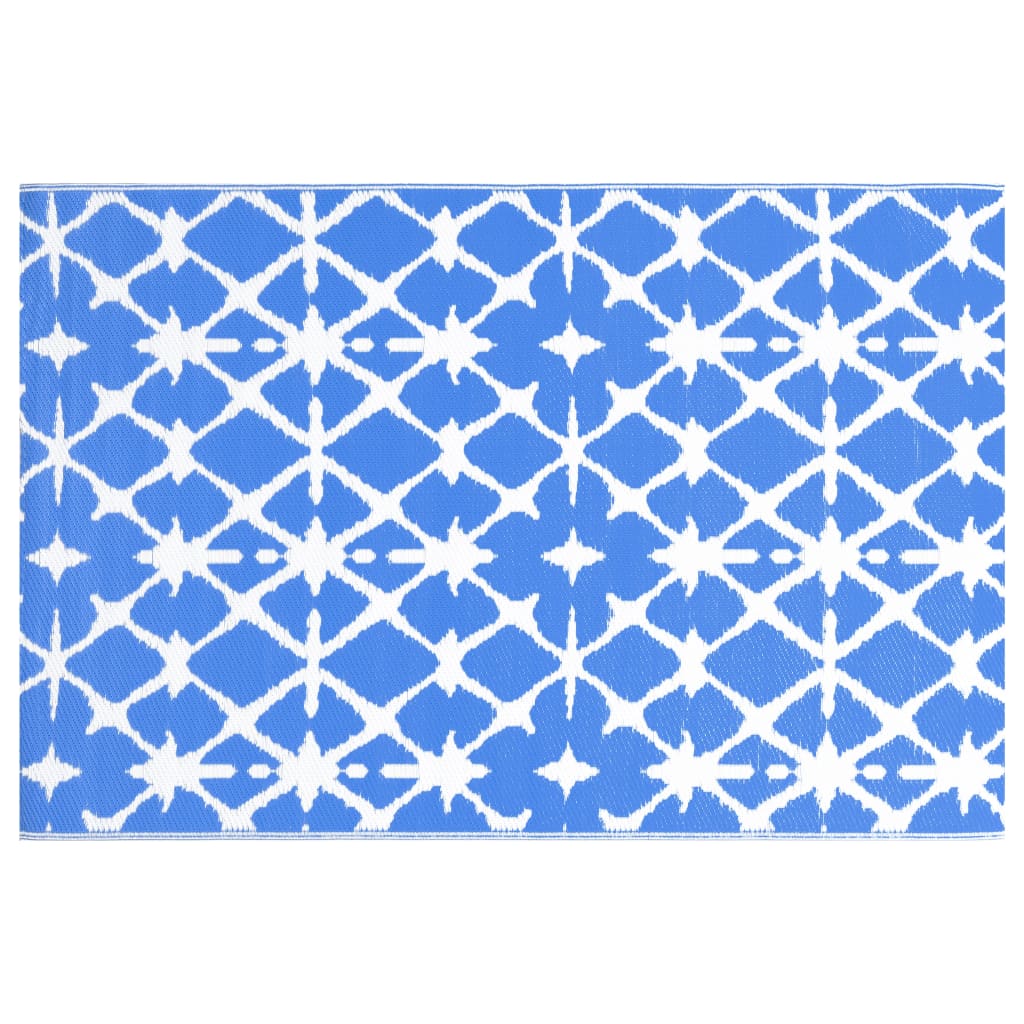 Tappeto da Esterni Blu e Bianco 120x180 cm in PP - homemem39