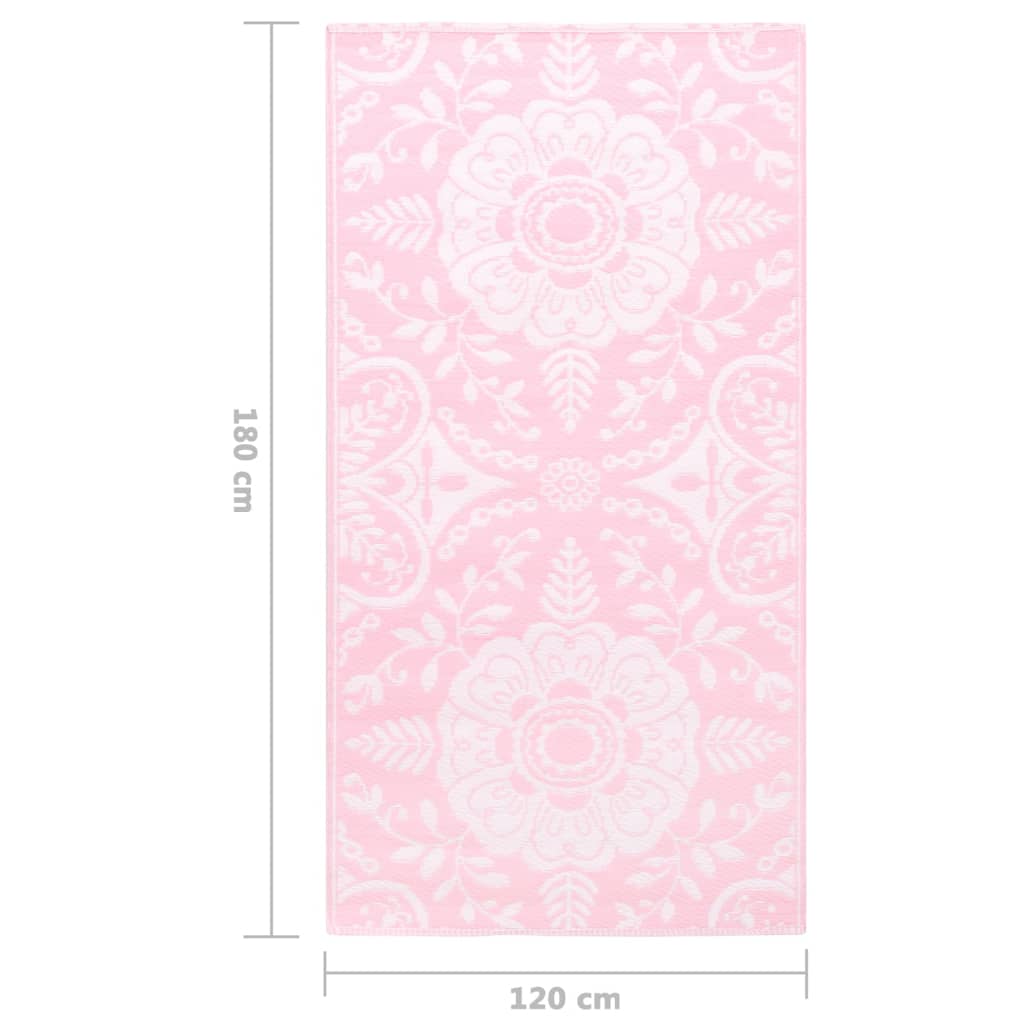 Tappeto da Esterni Rosa 120x180 cm in PP - homemem39