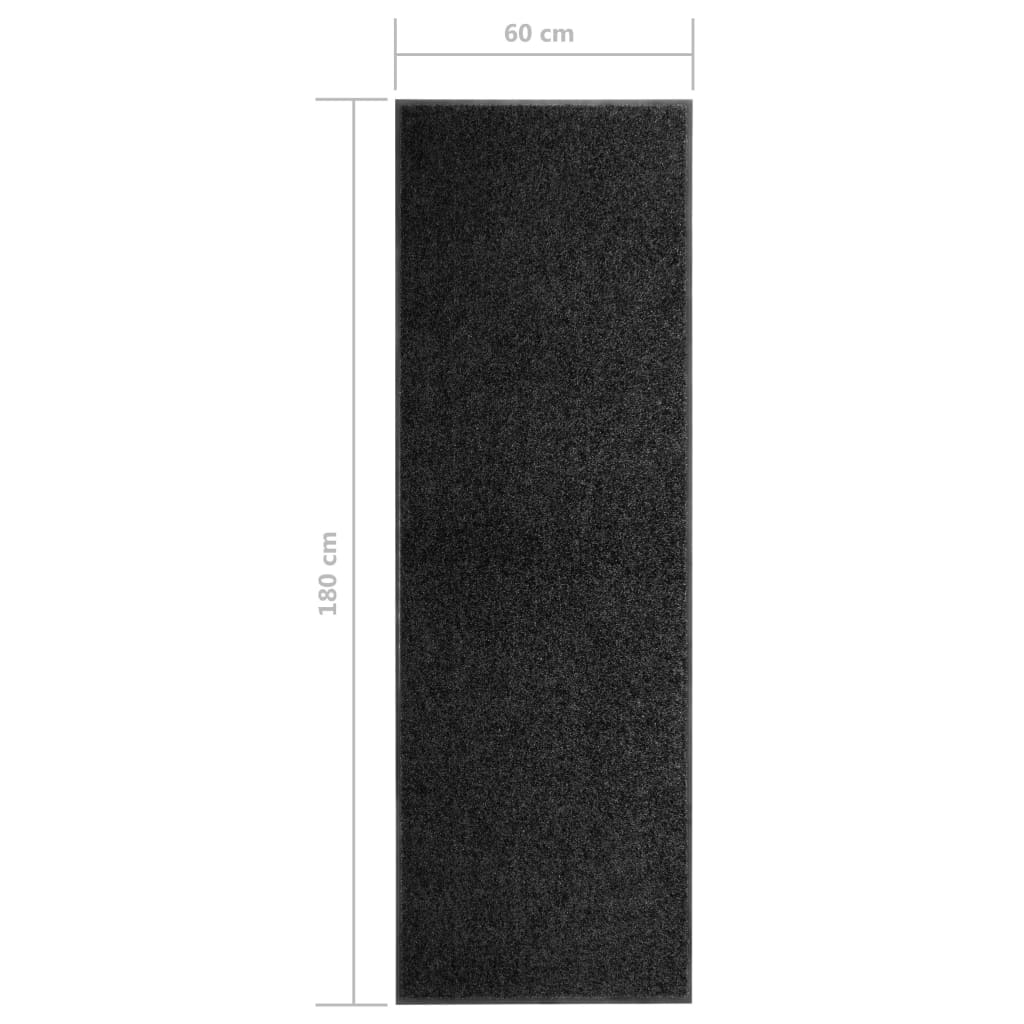 Zerbino Lavabile Nero 60x180 cm | homemem39