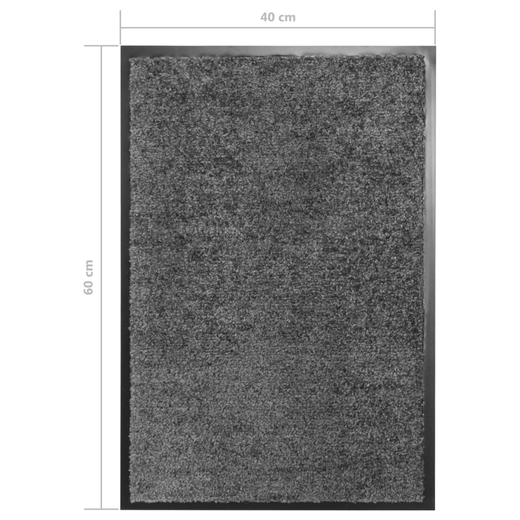 Zerbino Lavabile Antracite 40x60 cm | homemem39