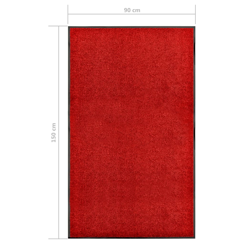 Zerbino Lavabile Rosso 90x150 cm - homemem39