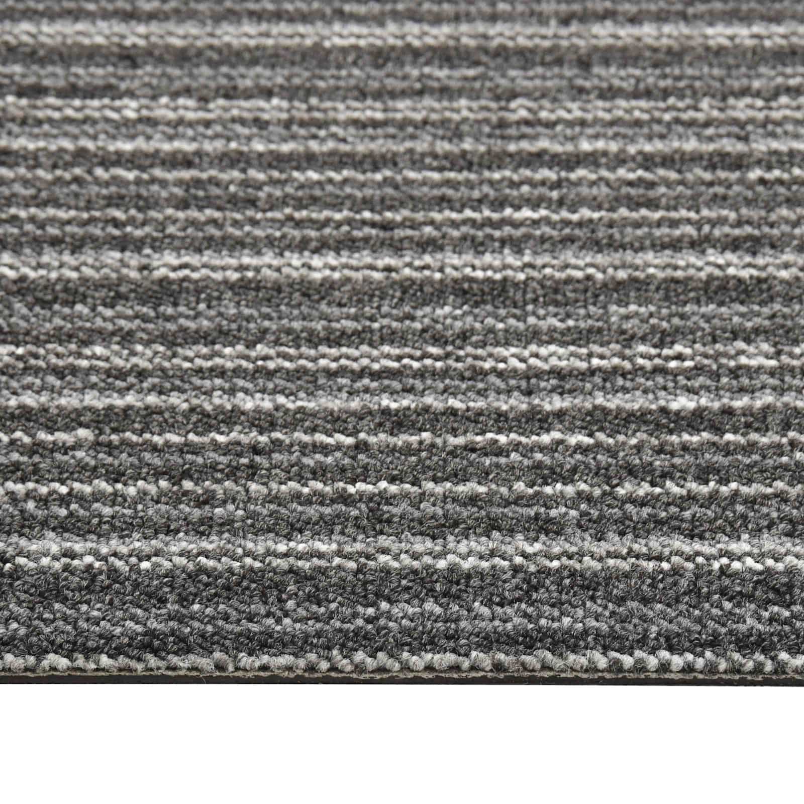 Tappeto 20 pcs Antracite Striato 50 x 50 cm 100% Polipropilene | homemem39