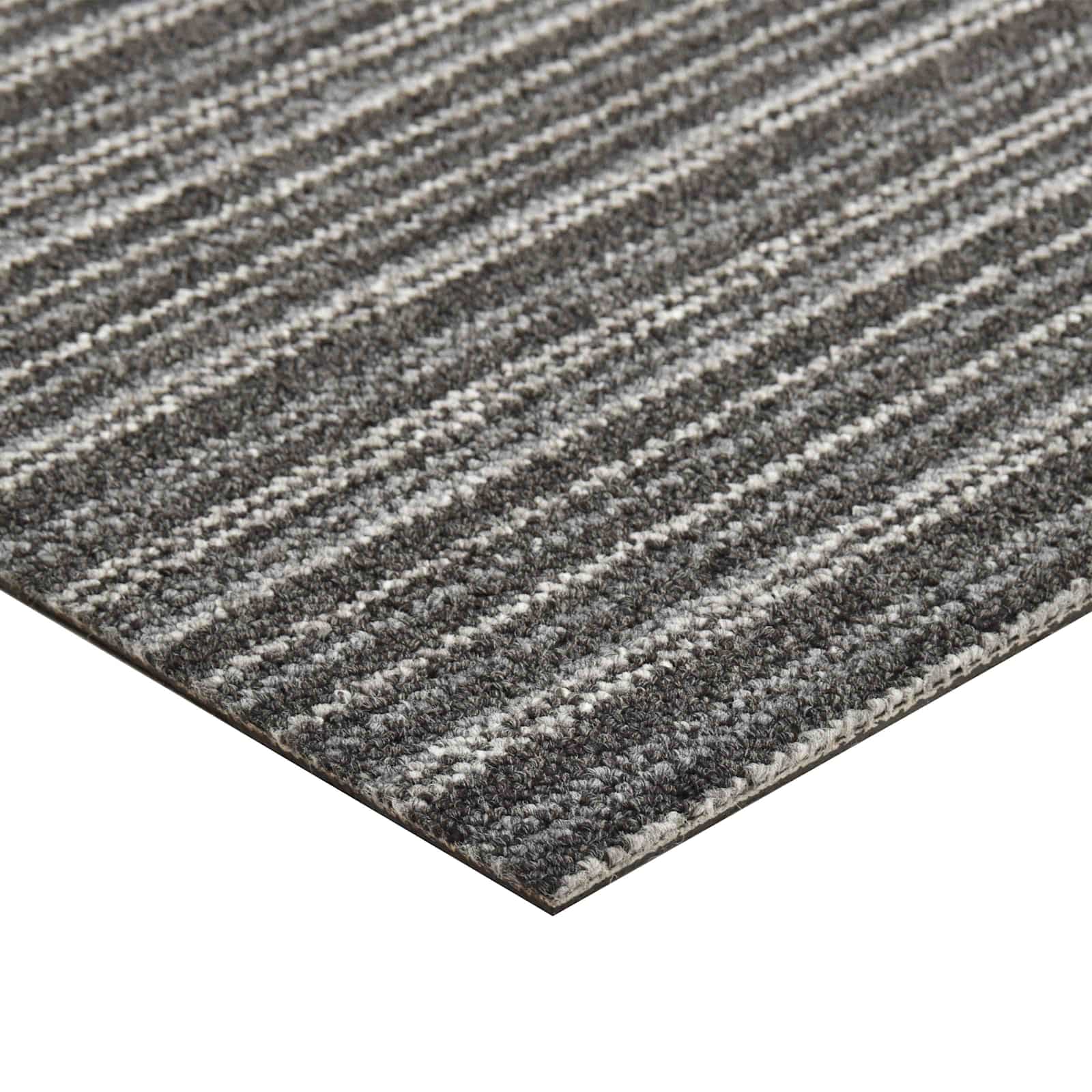 Tappeto 20 pcs Antracite Striato 50 x 50 cm 100% Polipropilene | homemem39