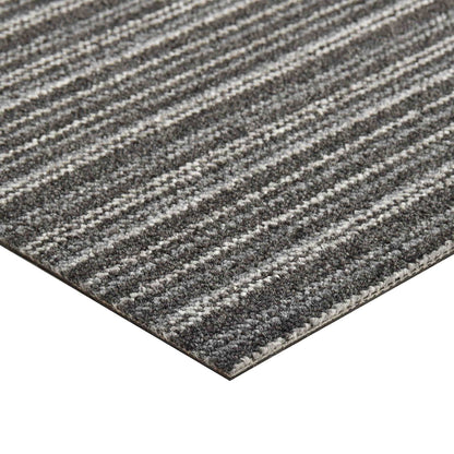 Tappeto 20 pcs Antracite Striato 50 x 50 cm 100% Polipropilene | homemem39