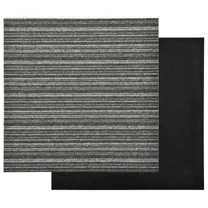 Tappeto 20 pcs Antracite Striato 50 x 50 cm 100% Polipropilene | homemem39