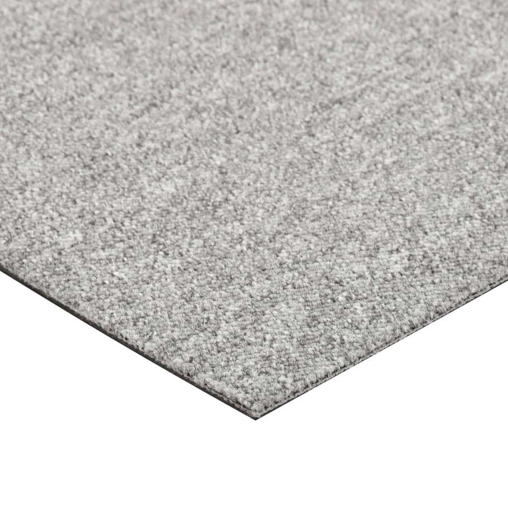 Quadrotte di Moquette 20 pz 5 m² 50x50 cm Grigio Chiaro