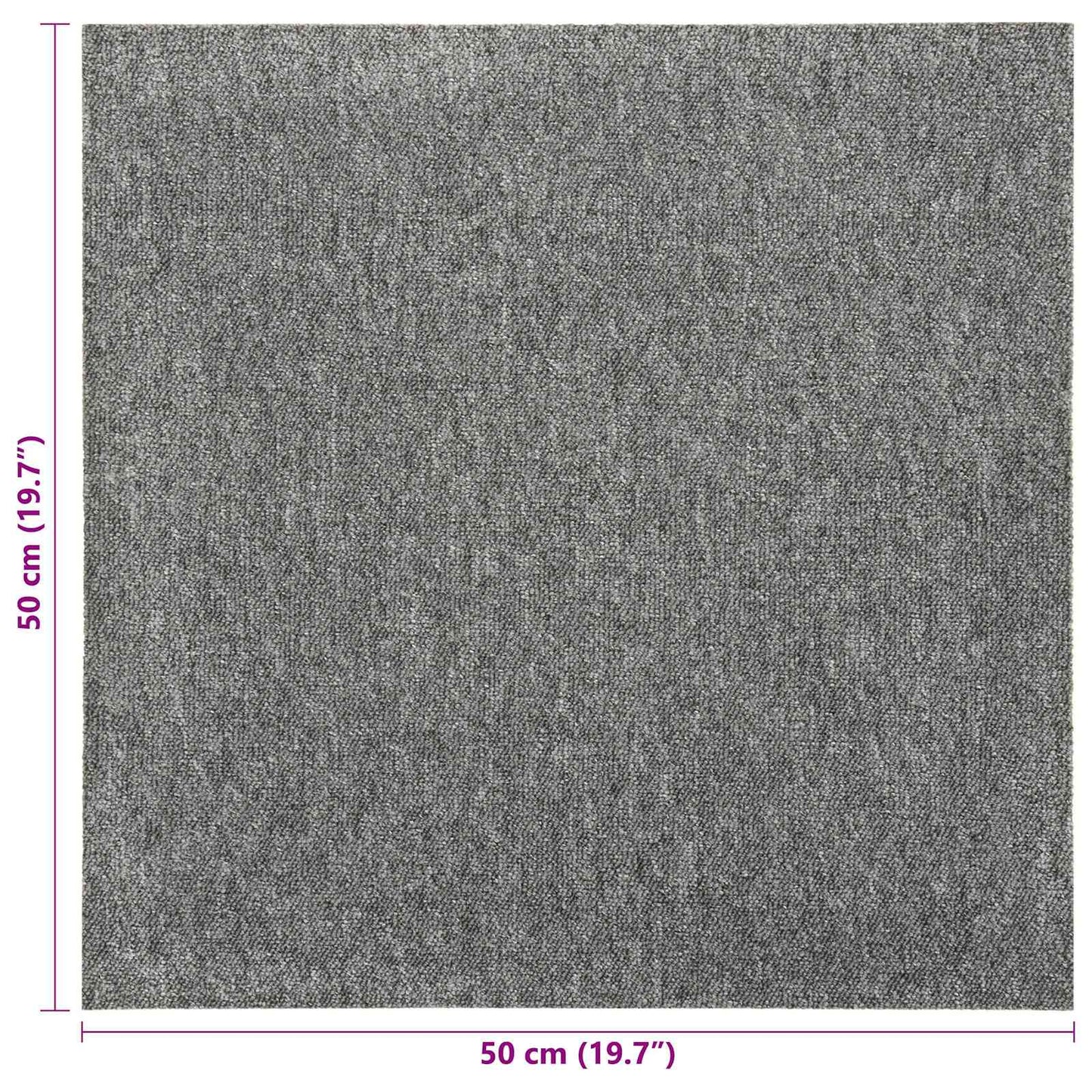 Tappeto 20 pcs Grigio 50 x 50 cm 100% Polipropilene