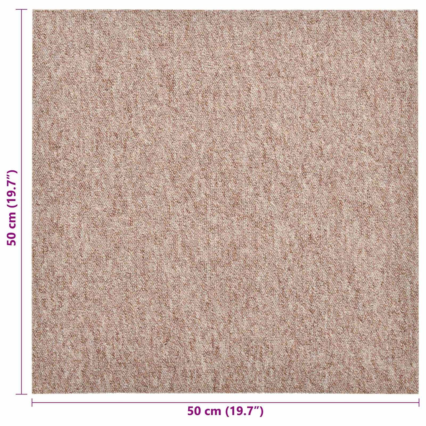 Tappeto 20 pcs Beige 50 x 50 cm 100% Polipropilene