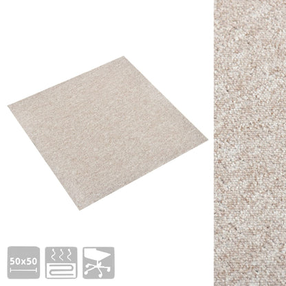 Quadrotte di Moquette 20 pz 5 m² 50x50 cm Beige Chiaro - homemem39