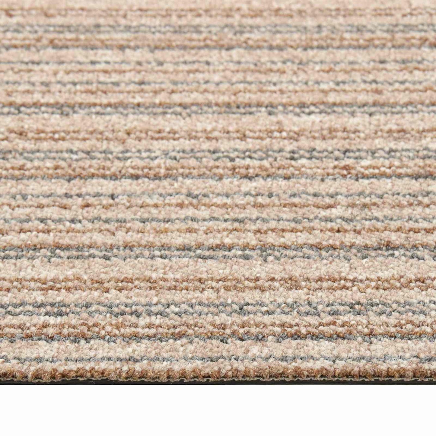 Tappeto 20 pcs Beige Striato 50 x 50 cm 100% Polipropilene | homemem39