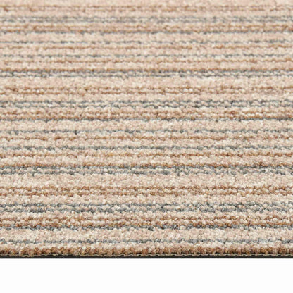 Tappeto 20 pcs Beige Striato 50 x 50 cm 100% Polipropilene | homemem39