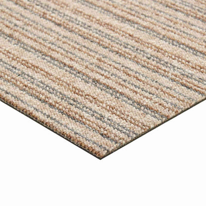 Tappeto 20 pcs Beige Striato 50 x 50 cm 100% Polipropilene | homemem39