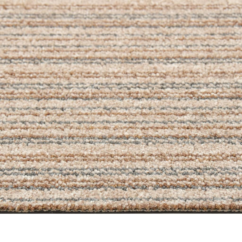Quadrotte di Moquette 20 pz 5 m² 50x50 cm Beige a Strisce - homemem39