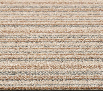 Quadrotte di Moquette 20 pz 5 m² 50x50 cm Beige a Strisce - homemem39