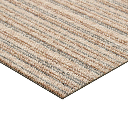 Quadrotte di Moquette 20 pz 5 m² 50x50 cm Beige a Strisce - homemem39