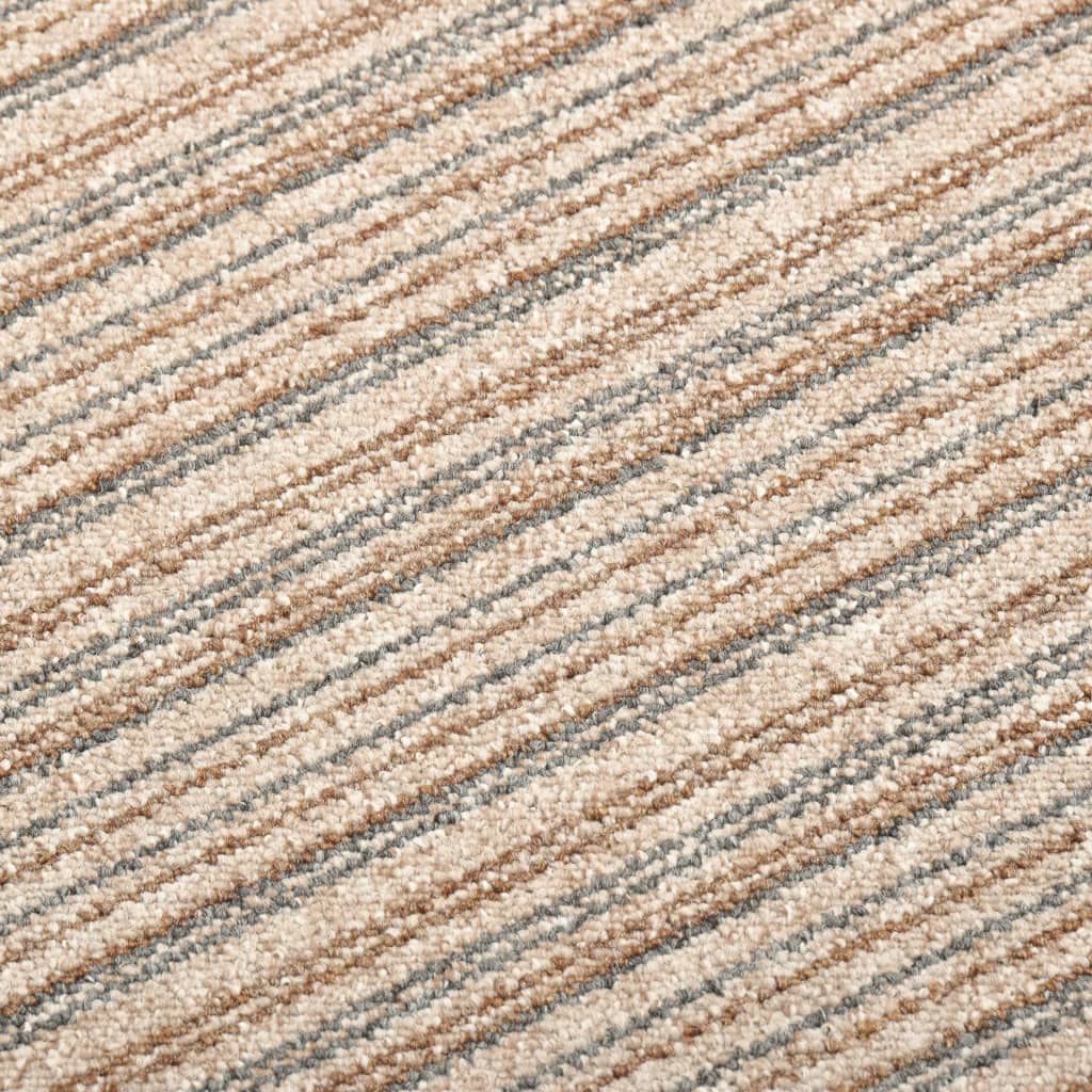 Quadrotte di Moquette 20 pz 5 m² 50x50 cm Beige a Strisce - homemem39