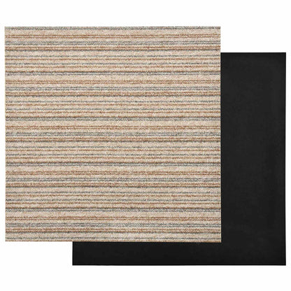 Tappeto 20 pcs Beige Striato 50 x 50 cm 100% Polipropilene