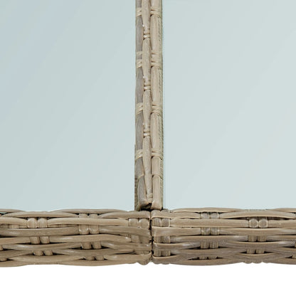 Tavolo da Giardino Marrone 200x100x74 cm in Vetro e Polyrattan - homemem39