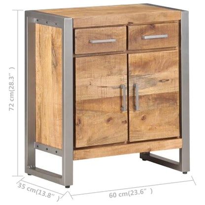 Credenza 60x35x72 cm in Legno di Mango Grezzo | homemem39