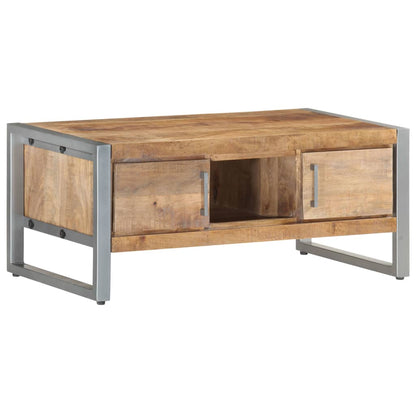 Tavolino da Salotto 95x50x40 cm in Legno di Mango Grezzo | homemem39
