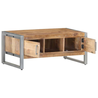 Tavolino da Salotto 95x50x40 cm in Legno di Mango Grezzo | homemem39