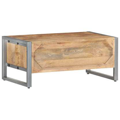 Tavolino da Salotto in Legno di Mango Grezzo