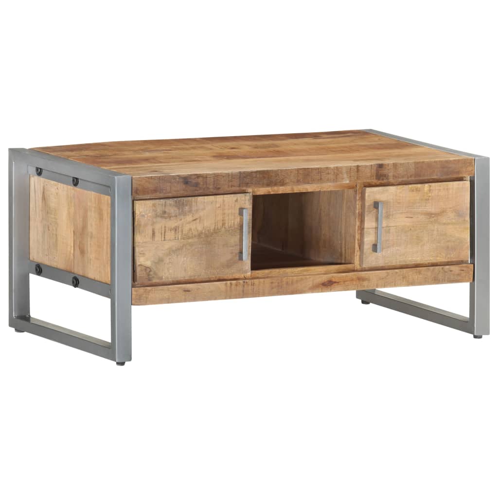 Tavolino da Salotto 95x50x40 cm in Legno di Mango Grezzo | homemem39