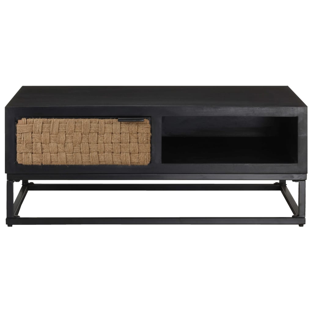 Tavolino da Salotto 90x60x35 cm in Legno Massello di Mango | homemem39