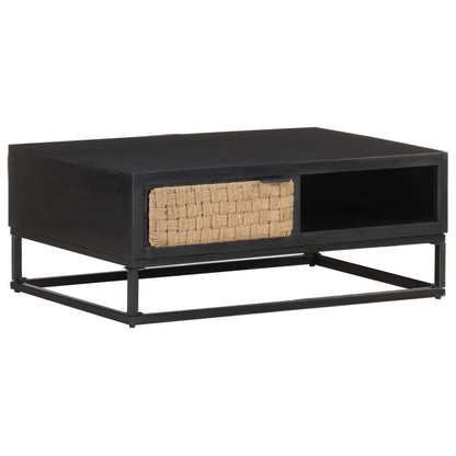 Tavolino da Salotto 90x60x35 cm in Legno Massello di Mango | homemem39