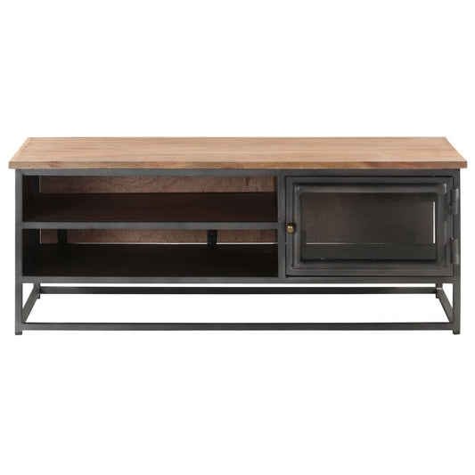 Tavolino da Salotto Grigio 90x50x35 cm in Massello di Acacia | homemem39