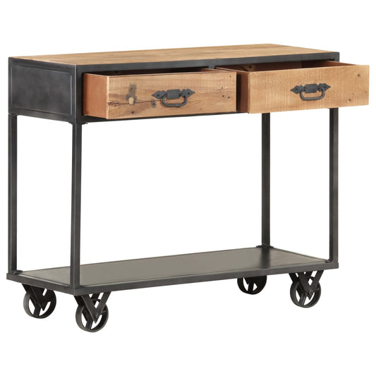 Tavolo Consolle 90x35x74cm in Legno Massello di Recupero | homemem39